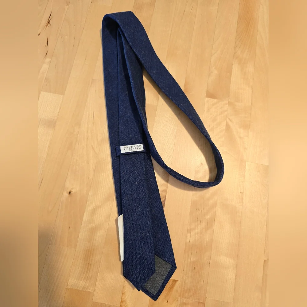 Brunello Cucinelli Linen Blend Neck Tie NWT